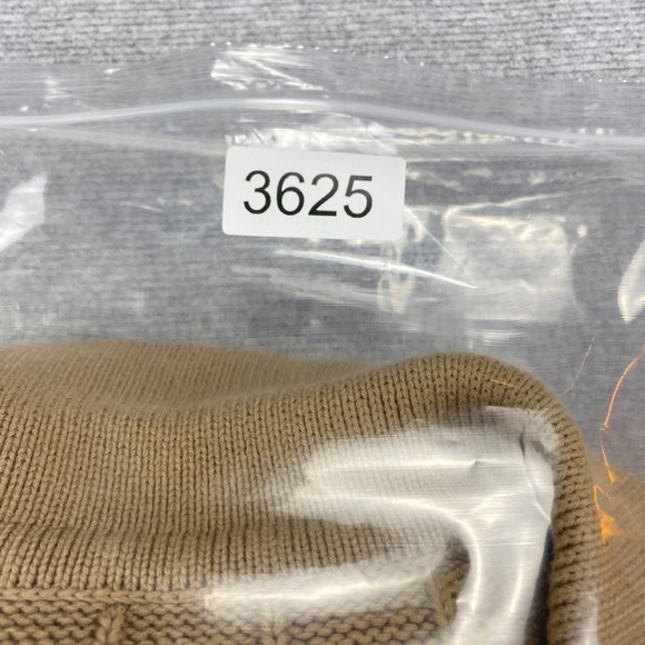 Pistola Tan Noir Stripe Ribbed Cotton Polo Sweater Small - Picture 9 of 11